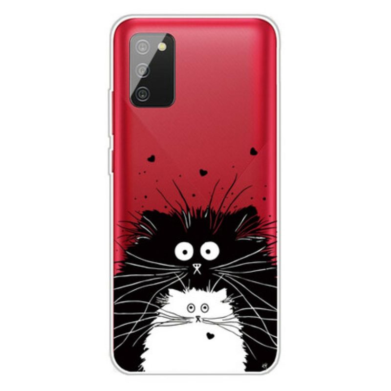 Cover Samsung Galaxy A02s Guarda I Gatti