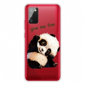 Cover Samsung Galaxy A02s Panda Senza Soluzione Di Continuità Dammi Cinque