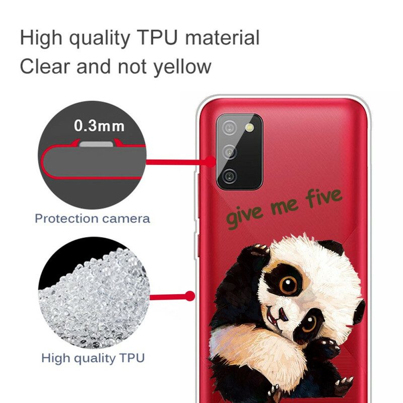 Cover Samsung Galaxy A02s Panda Senza Soluzione Di Continuità Dammi Cinque