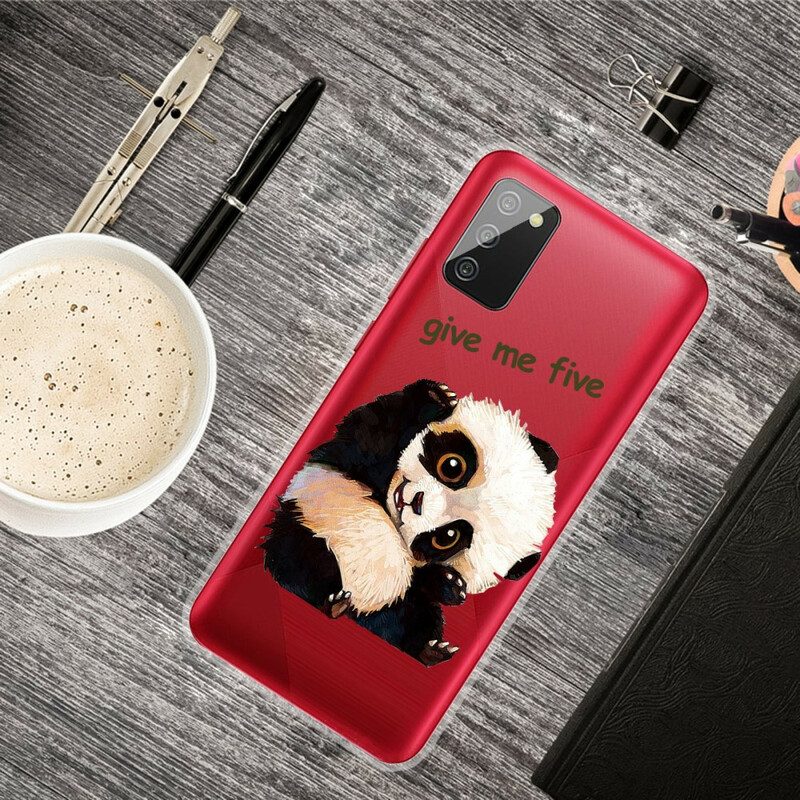 Cover Samsung Galaxy A02s Panda Senza Soluzione Di Continuità Dammi Cinque