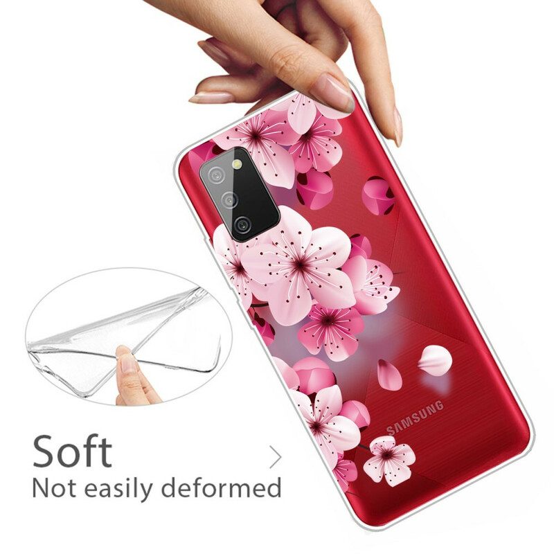 Cover Samsung Galaxy A02s Piccoli Fiori Rosa