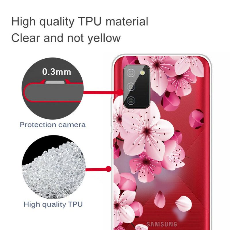 Cover Samsung Galaxy A02s Piccoli Fiori Rosa