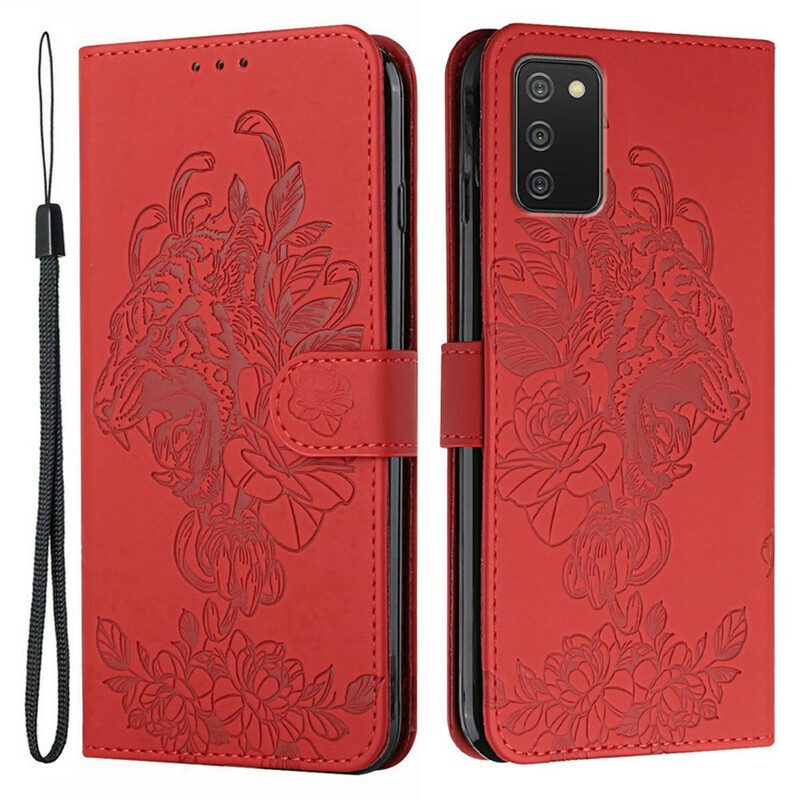 Custodia A Portafoglio Samsung Galaxy A02s Barocco Strappy Tiger