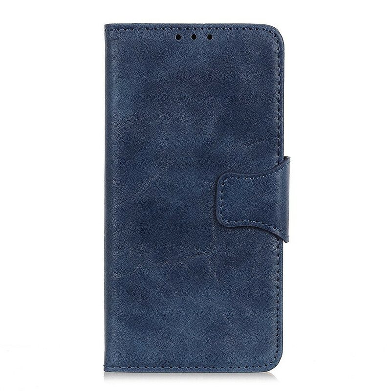 Custodia in pelle Samsung Galaxy A02s Chiusura Reversibile In Pelle Crosta