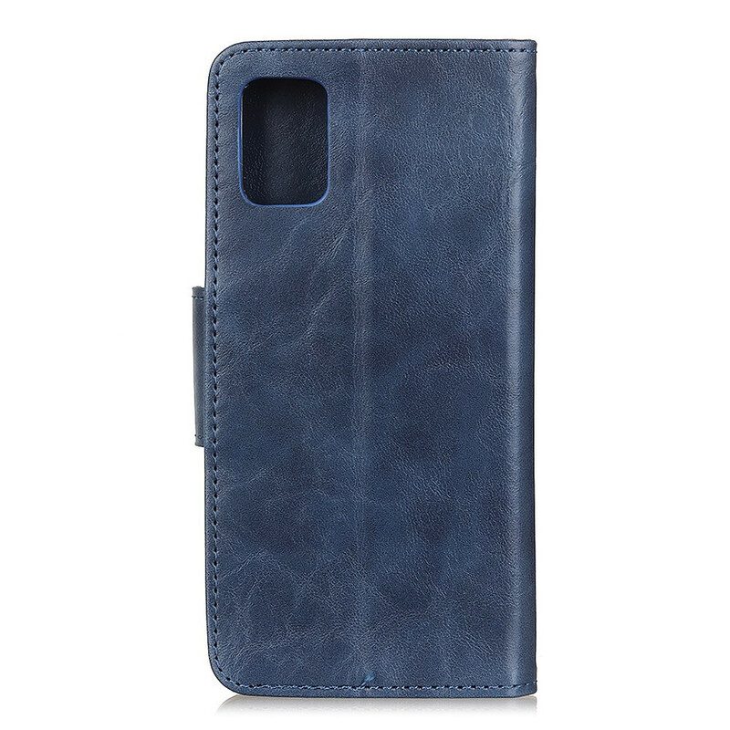 Custodia in pelle Samsung Galaxy A02s Chiusura Reversibile In Pelle Crosta