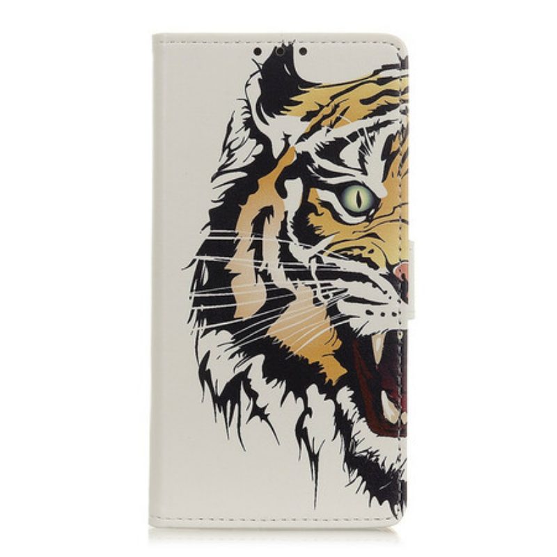 Custodia in pelle Samsung Galaxy A02s Tigre Feroce