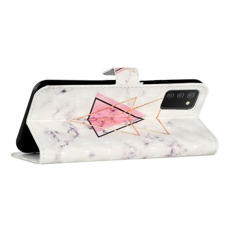 Custodia in pelle Samsung Galaxy A02s Triangolo Di Paillettes