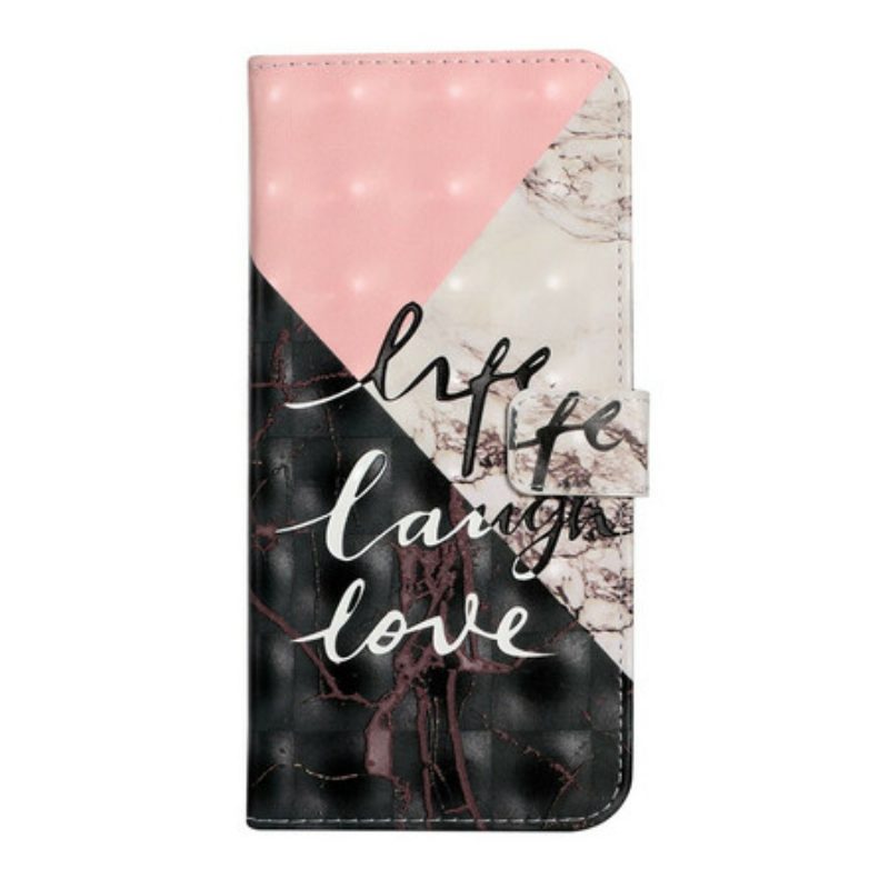 Custodia in pelle Samsung Galaxy A02s Vita Ridere Amore