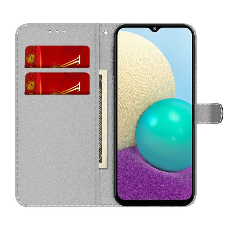 Folio Cover Samsung Galaxy A02s Astratto Colorato