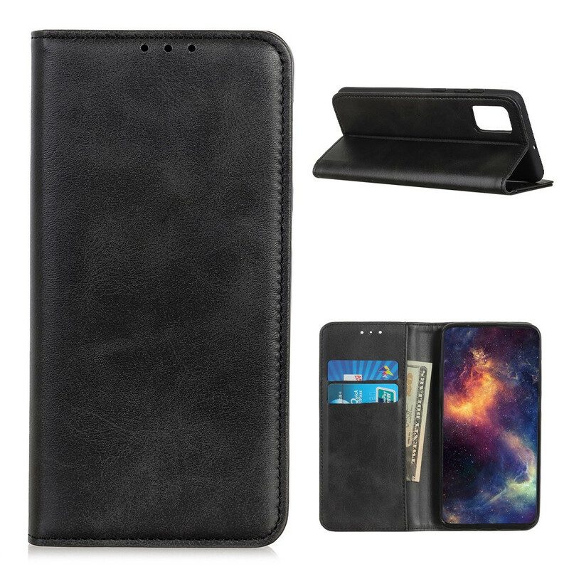 Folio Cover Samsung Galaxy A02s Custodia in pelle Pelle Crosta Eleganza