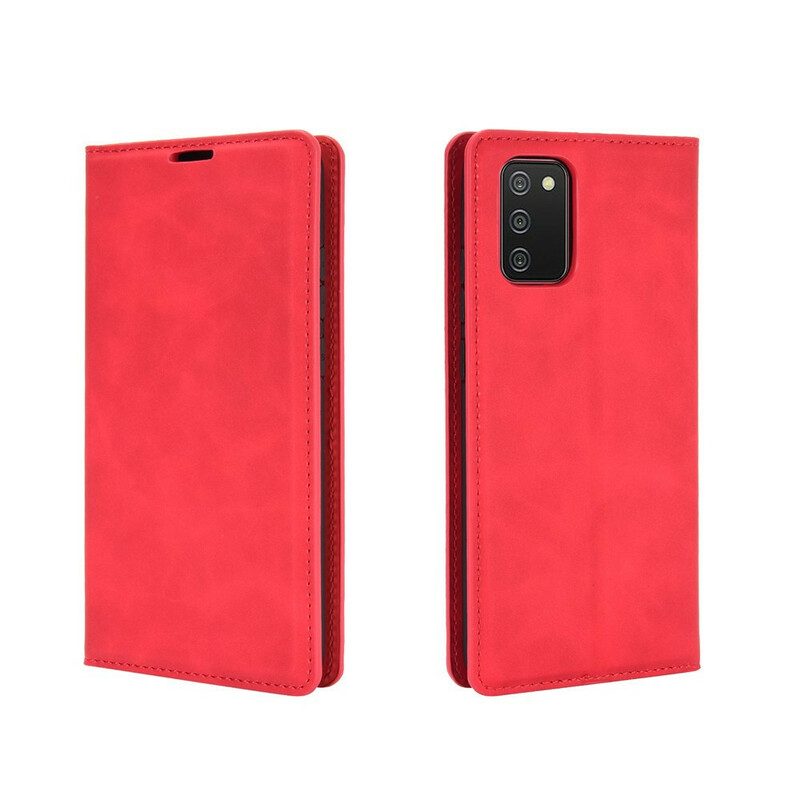 Folio Cover Samsung Galaxy A02s Custodia in pelle Effetto Pelle Morbida