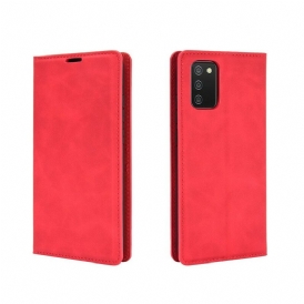 Folio Cover Samsung Galaxy A02s Custodia in pelle Effetto Pelle Morbida