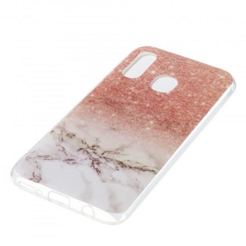 Cover Samsung Galaxy A40 Marmo Glitterato