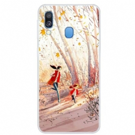 Cover Samsung Galaxy A40 Paesaggio Autunnale