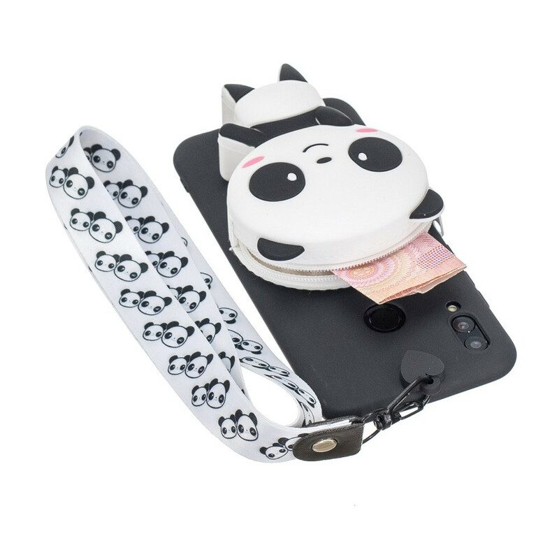 Cover Samsung Galaxy A40 Portafoglio Portafoglio E Tracolla Panda