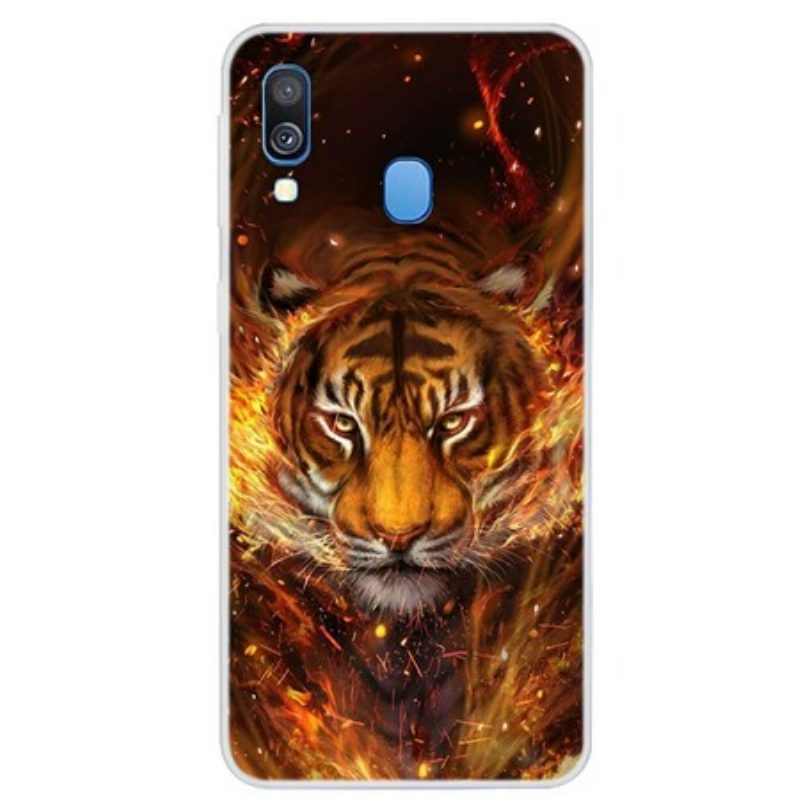 Cover Samsung Galaxy A40 Tigre Di Fuoco