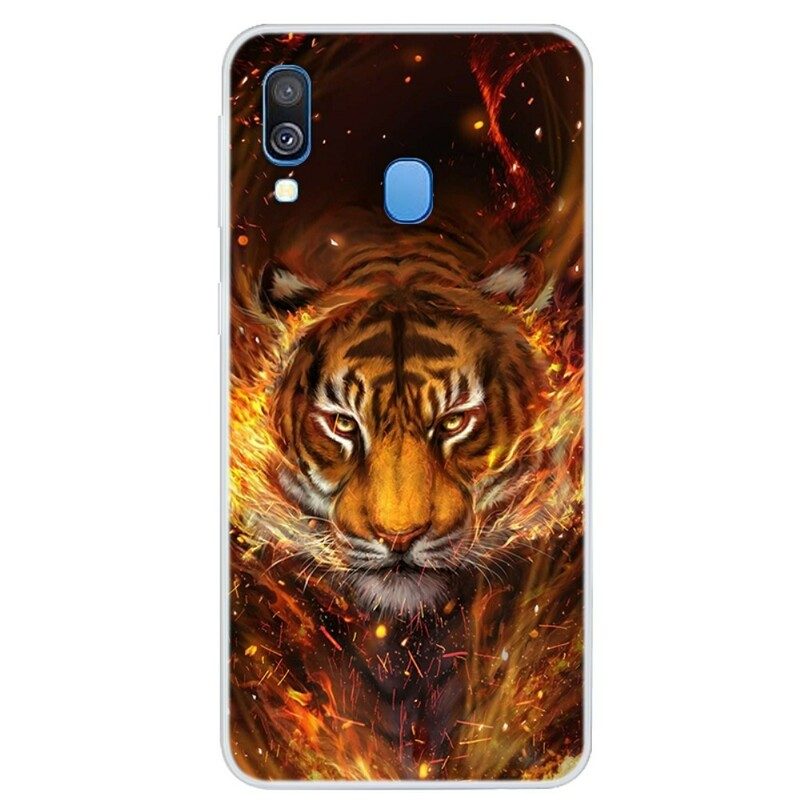 Cover Samsung Galaxy A40 Tigre Di Fuoco