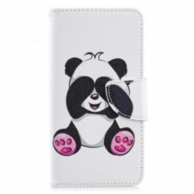 Custodia in pelle Samsung Galaxy A40 Divertimento Panda