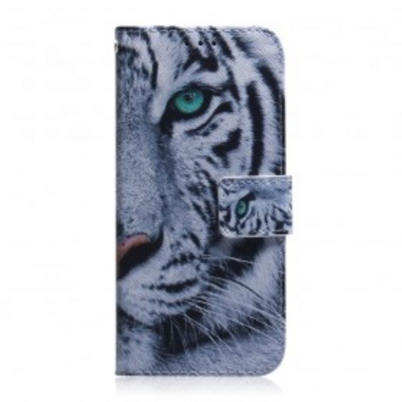 Custodia in pelle Samsung Galaxy A40 Faccia Da Tigre