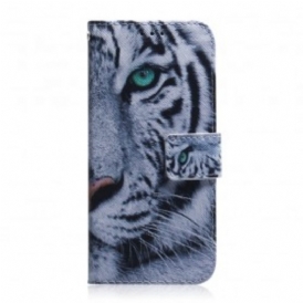 Custodia in pelle Samsung Galaxy A40 Faccia Da Tigre