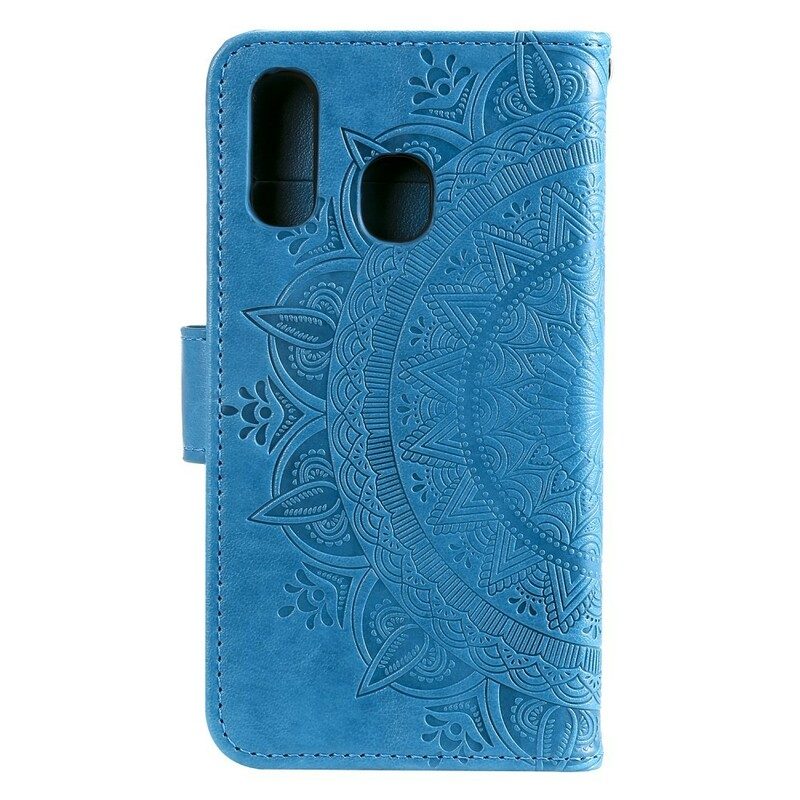 Custodia in pelle Samsung Galaxy A40 Mandala Del Sole