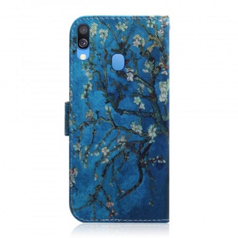 Custodia in pelle Samsung Galaxy A40 Ramo Di Un Albero In Fiore