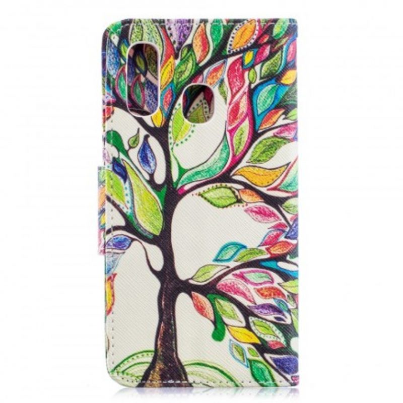 Folio Cover Samsung Galaxy A40 Albero Colorato