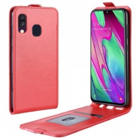 Folio Cover Samsung Galaxy A40 Custodia in pelle Effetto Pelle Pieghevole