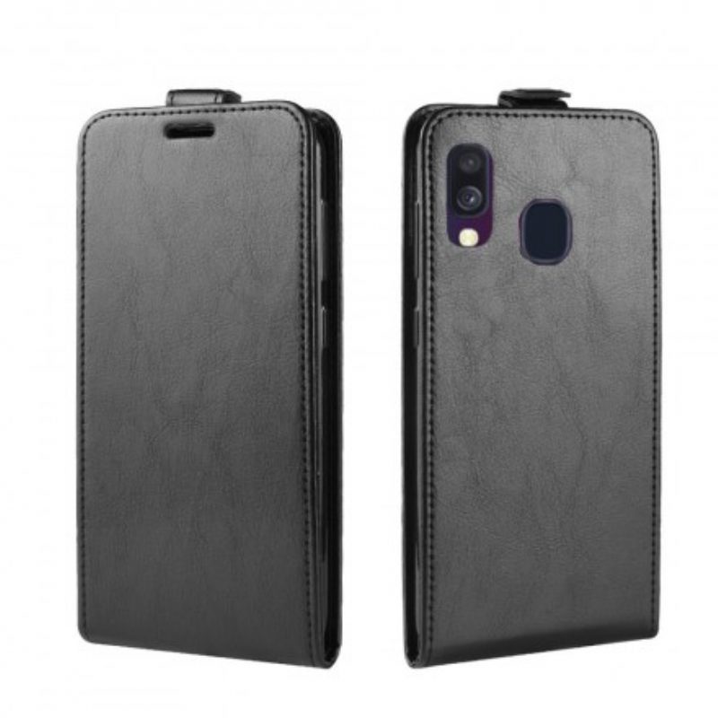 Folio Cover Samsung Galaxy A40 Custodia in pelle Effetto Pelle Pieghevole