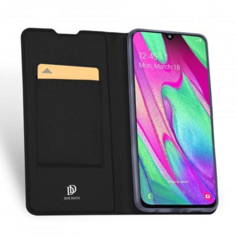 Folio Cover Samsung Galaxy A40 Custodia in pelle Pelle Pro Dux Ducis