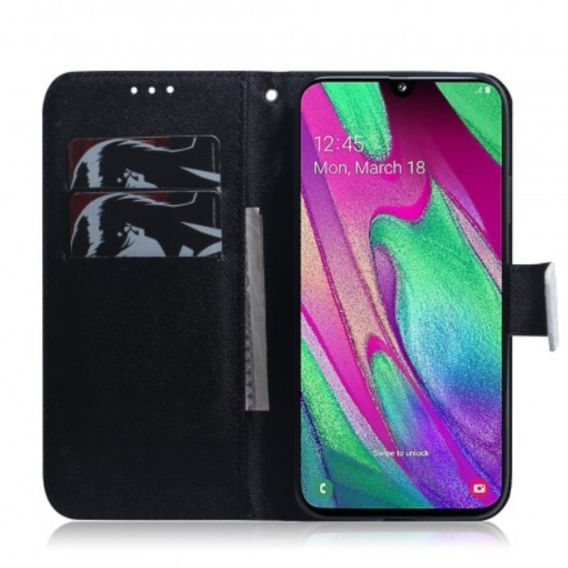 Folio Cover Samsung Galaxy A40 Faccia Da Panda