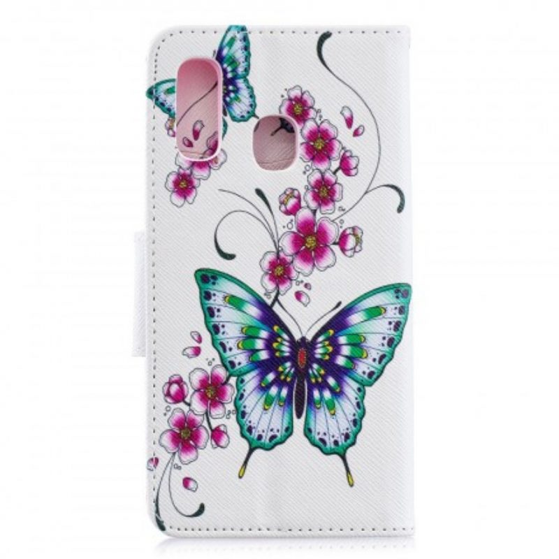 Folio Cover Samsung Galaxy A40 Meravigliose Farfalle