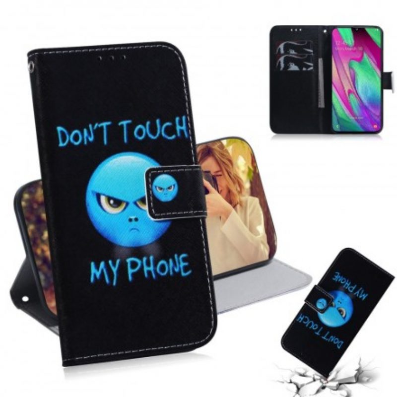 Folio Cover Samsung Galaxy A40 Telefono Emoji