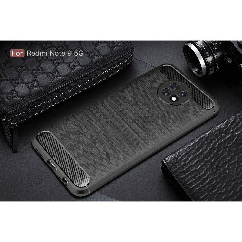 Cover Xiaomi Redmi Note 9T Fibra Di Carbonio Spazzolata