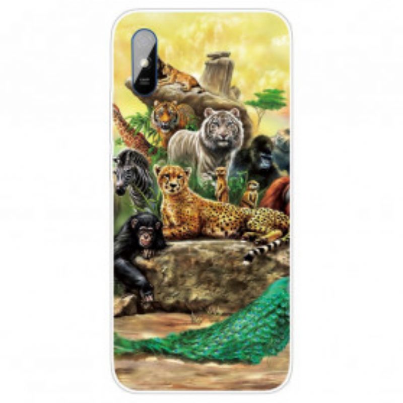 Cover Xiaomi Redmi 9A Animali Da Safari