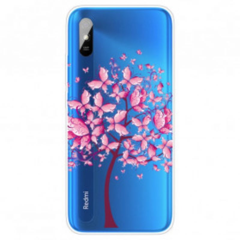 Cover Xiaomi Redmi 9A Cima Dell'albero Rosa