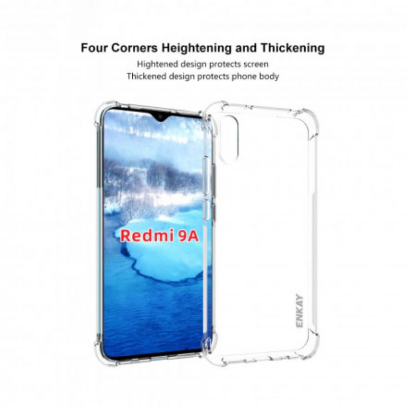 Cover Xiaomi Redmi 9A Combo E Schermo In Vetro Temperato Enkay