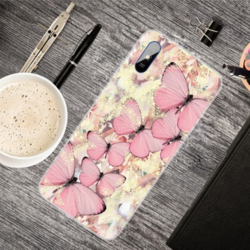 Cover Xiaomi Redmi 9A Farfalle Reali