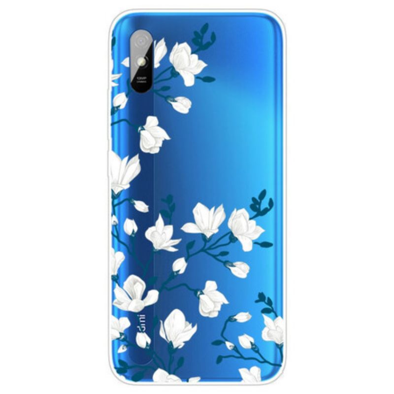 Cover Xiaomi Redmi 9A Fiori Bianchi