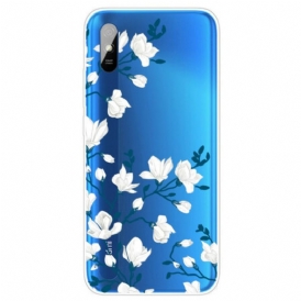 Cover Xiaomi Redmi 9A Fiori Bianchi