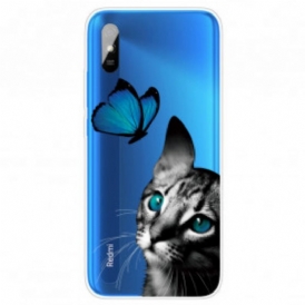 Cover Xiaomi Redmi 9A Gatto E Farfalla