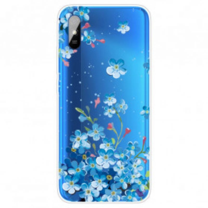 Cover Xiaomi Redmi 9A Mazzo Di Fiori Blu