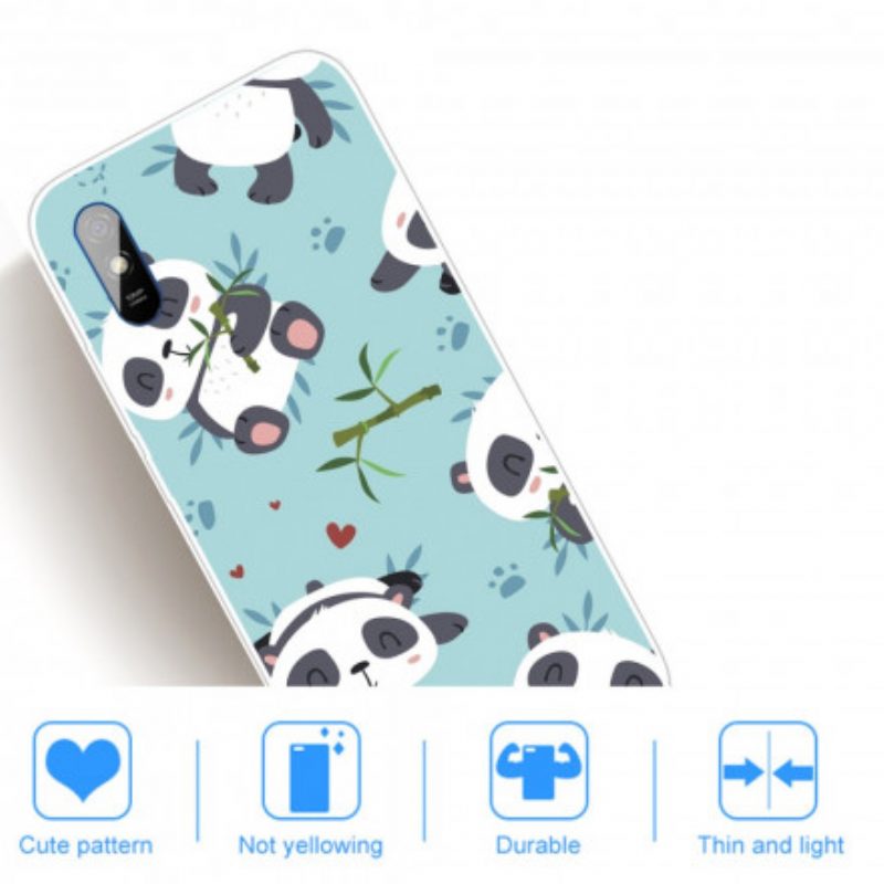 Cover Xiaomi Redmi 9A Mazzo Di Panda