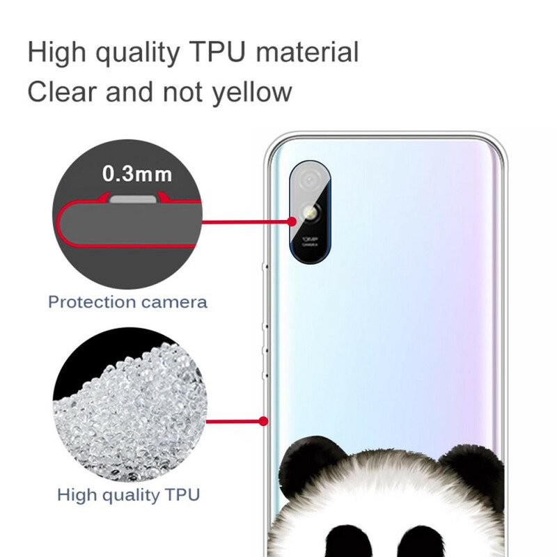 Cover Xiaomi Redmi 9A Panda Senza Soluzione Di Continuità