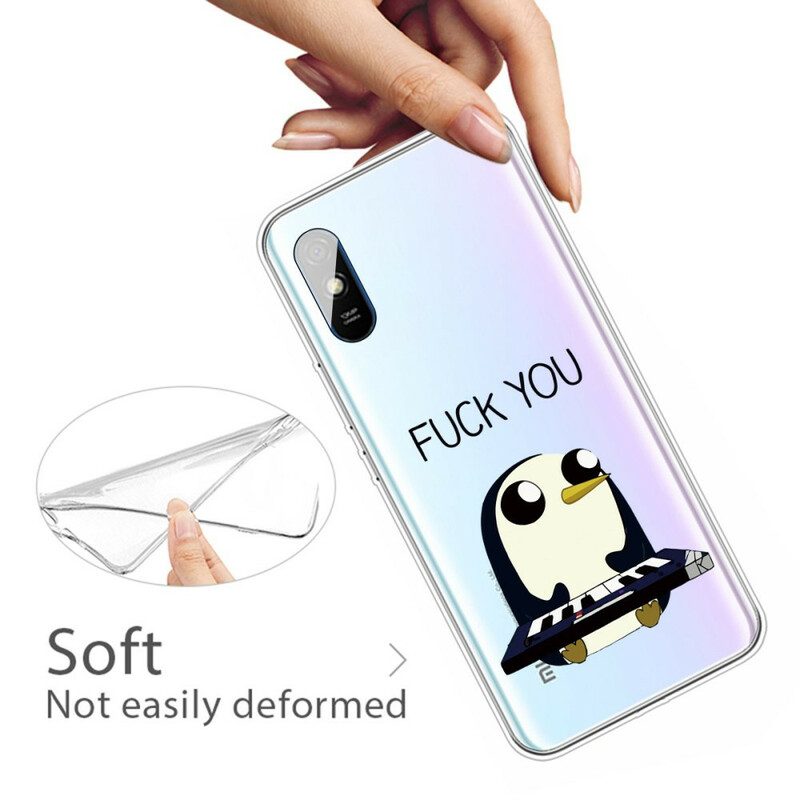 Cover Xiaomi Redmi 9A Pinguino. Vaffanculo