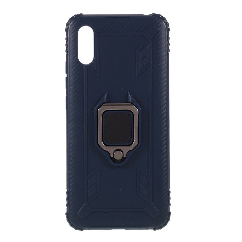 Cover Xiaomi Redmi 9A Stile Ad Anello In Fibra Di Carbonio