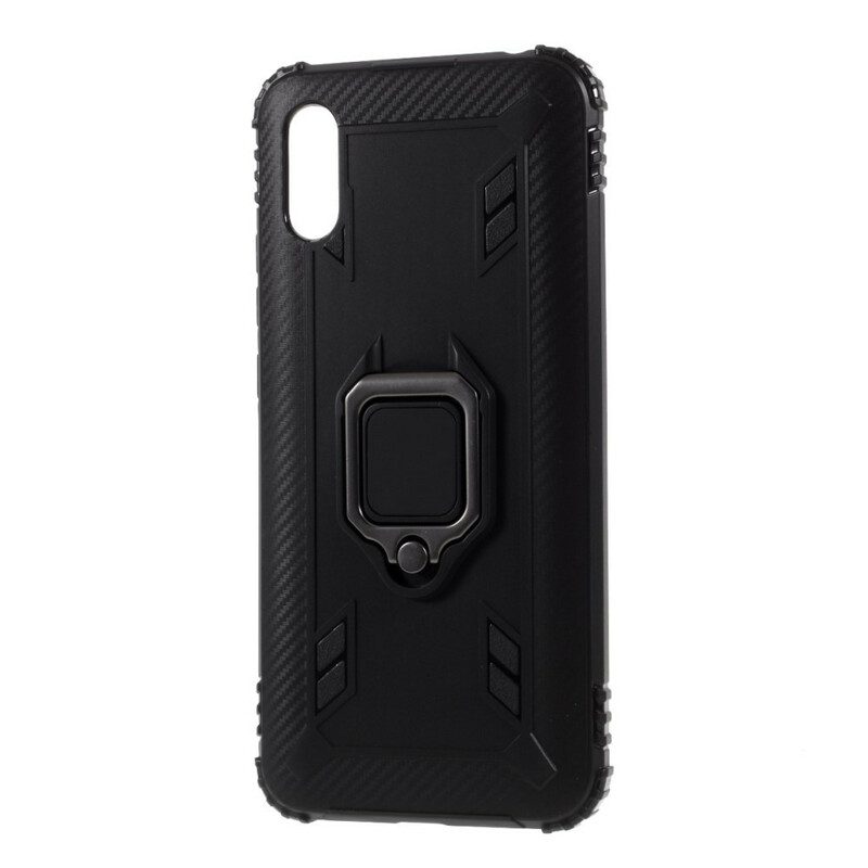 Cover Xiaomi Redmi 9A Stile Ad Anello In Fibra Di Carbonio