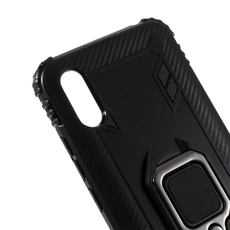 Cover Xiaomi Redmi 9A Stile Ad Anello In Fibra Di Carbonio