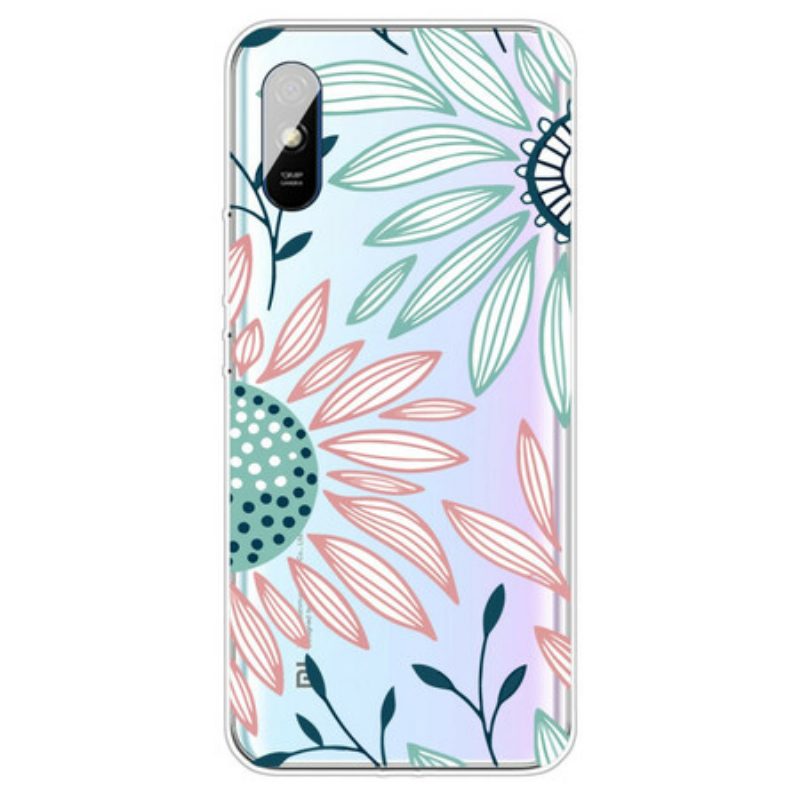 Cover Xiaomi Redmi 9A Un Fiore Trasparente