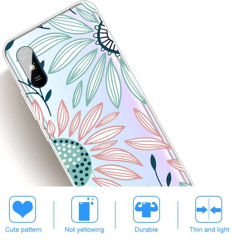 Cover Xiaomi Redmi 9A Un Fiore Trasparente